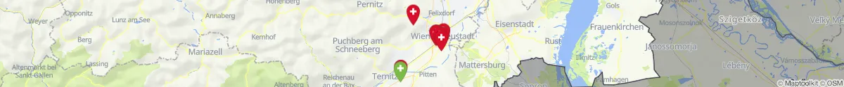 Kartenansicht für Apotheken-Notdienste in der Nähe von Winzendorf-Muthmannsdorf (Wiener Neustadt (Land), Niederösterreich)
